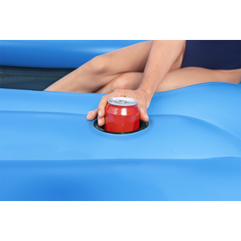 Duża dmuchana Wyspa do pływania Hydro-Force dla 5 osób BESTWAY + Zjeżdżalnia 365x295x77cm + Zjeżdżalnia